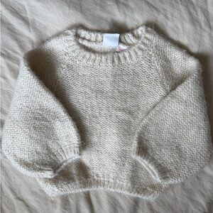 Zara Cream Knit Baby Sweater